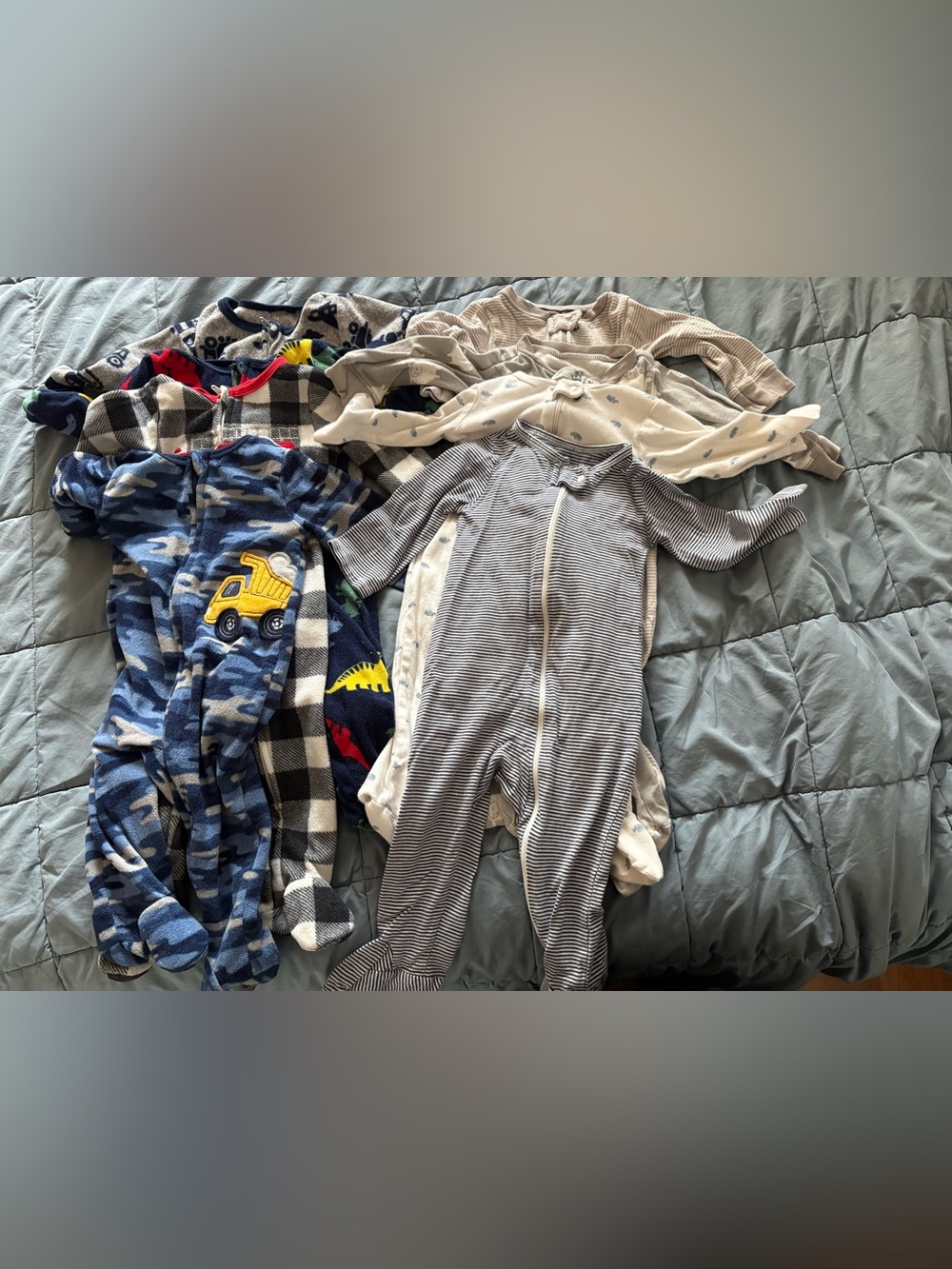Lot of 9 month baby boy sleepers or pajamas